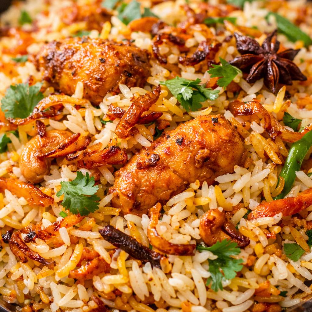 Chicken biryani Caspian Paradise